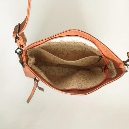 Anna - veganskt läder smal crossbody-väska