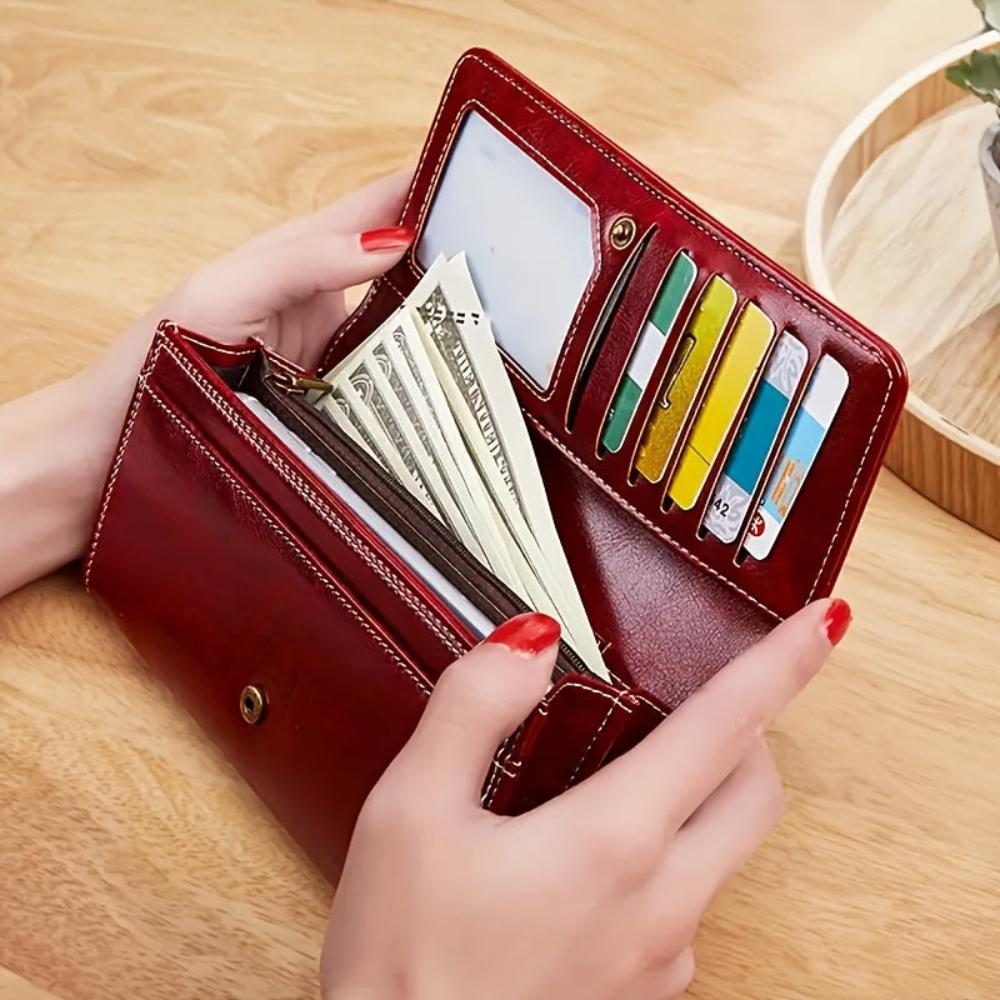 Sandra - Läder bifold plånbok