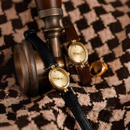 Gyllene timmen retro kvartsur