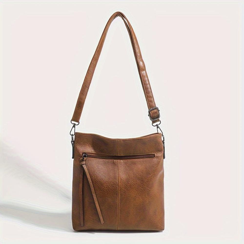 Anna - veganskt läder smal crossbody-väska