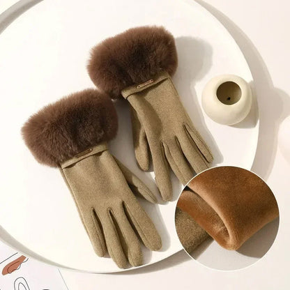 Chic plyschmudd vinterhandskar