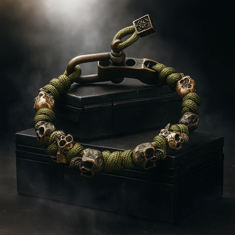 Roberto Russo Justerbar Paracord Skalle Armband