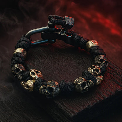 Roberto Russo Justerbar Paracord Skalle Armband