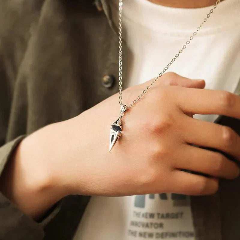 Callum Vinkelformad Blå Sten Halsband