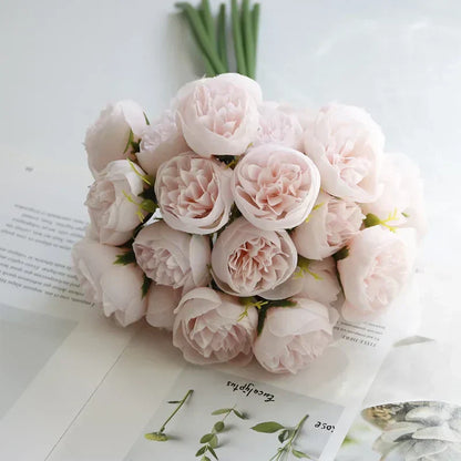 Tranquility - Silkblommor Pionbukett