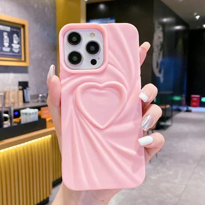 3D veckat hjärta iPhone-skal