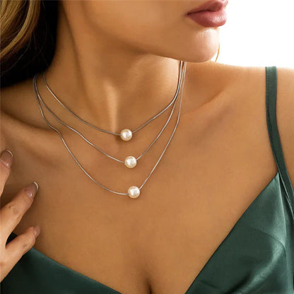 Sommarens Slut Minimalistiskt Pärlhalsband