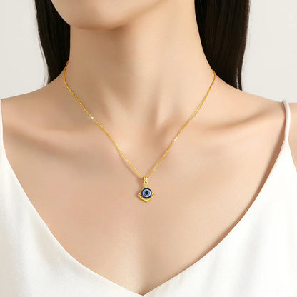 Himmelskt öga guld halsband med onda ögat
