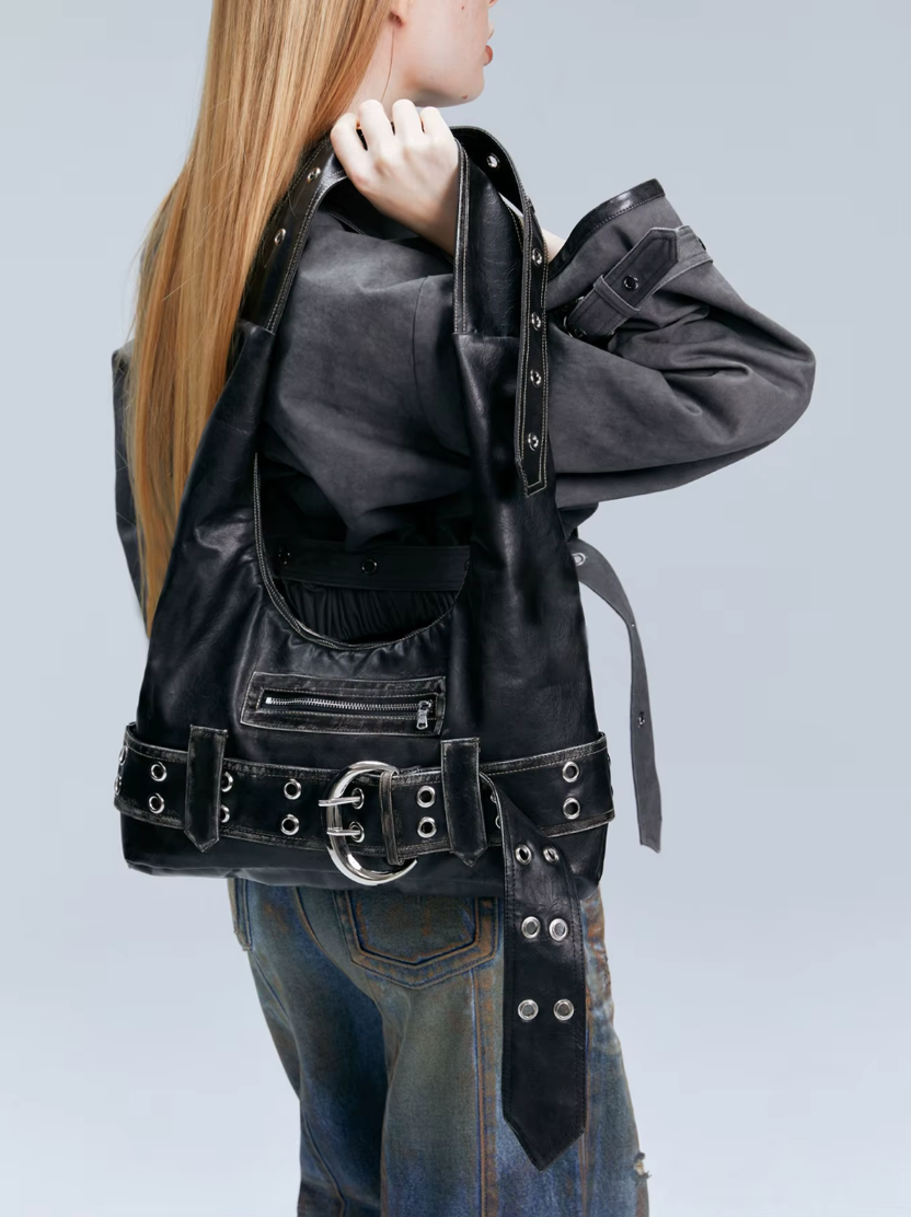 Crüde Denim axelväska