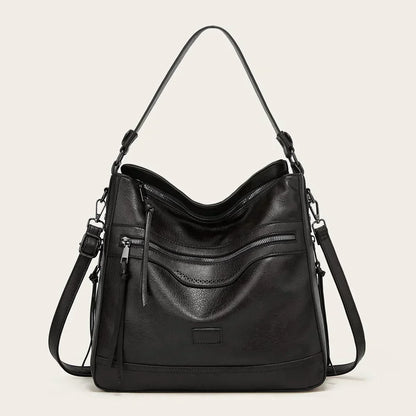 Maureen - läder slouchy hobo-väska