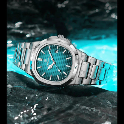 Casvian Foundation: Klocka i rostfritt stål