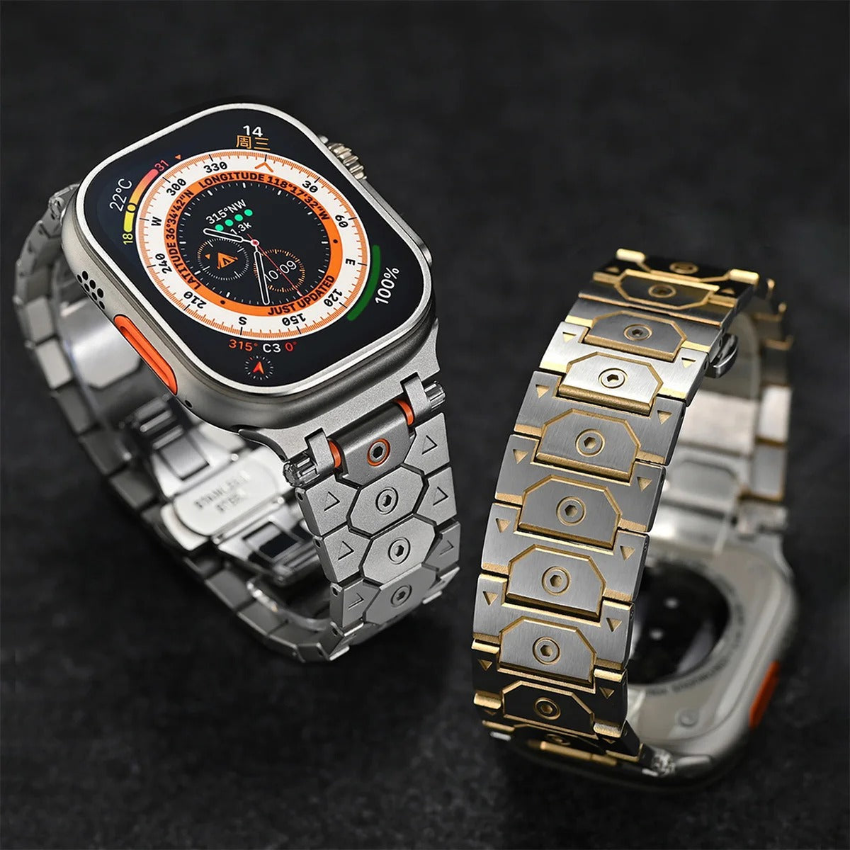 Titanium Apple Watch-armband