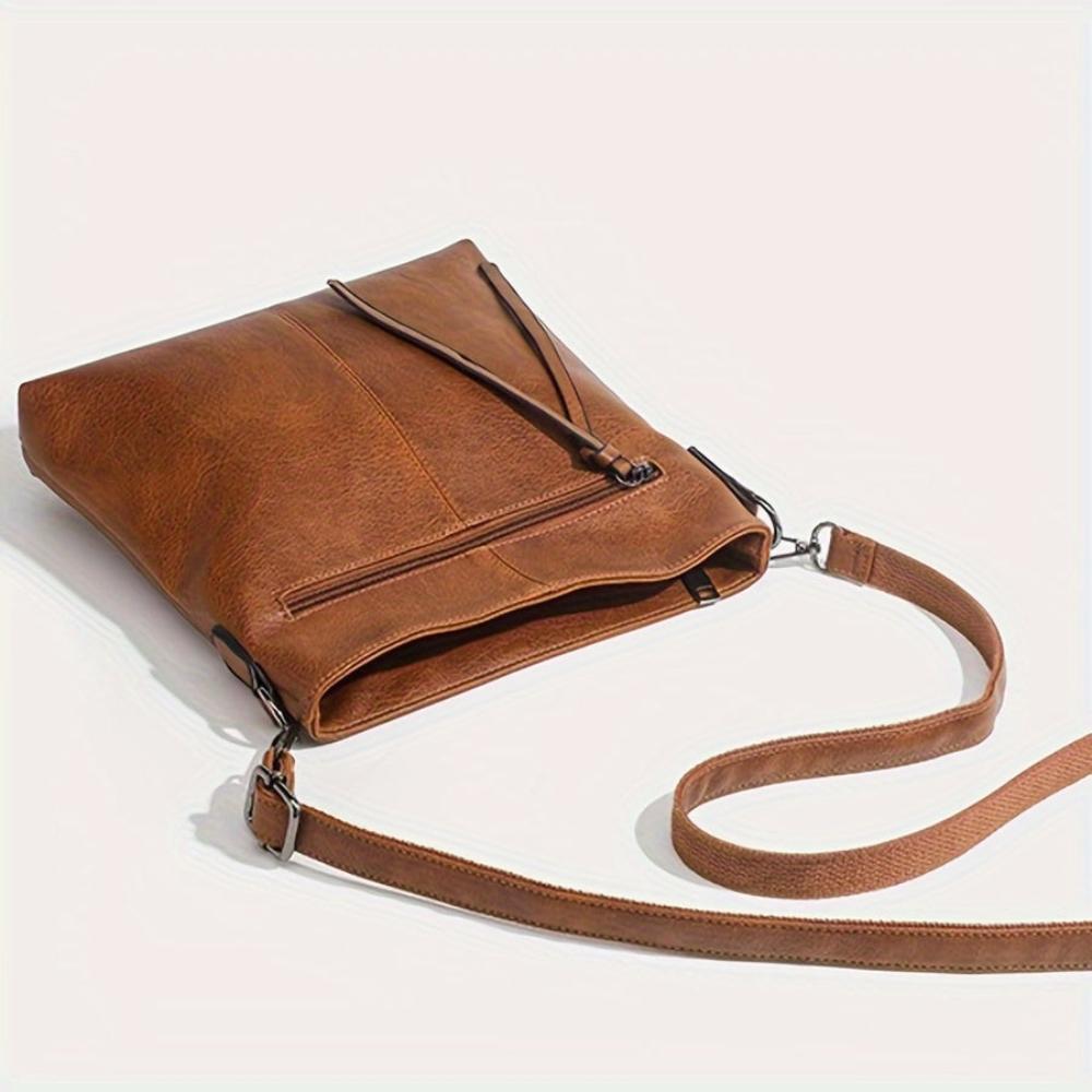 Anna - veganskt läder smal crossbody-väska