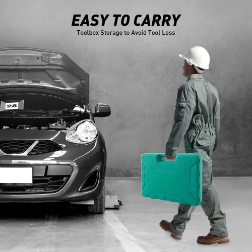 9-piece Set of Automotive Sheet Metal Repair Tools with Green Handles, Body Dent Repair Tool Kit for Home or Car Repair Shops