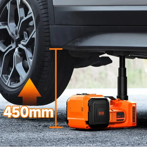 12V Hydraulic Jack 5T Load LED Lamp Lighting Low Power Consumption Electric Jack Wrench for Vehicle Maintenance